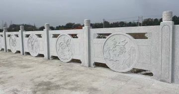 株洲芝麻白河道栏杆 石材栏杆