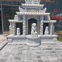 株洲芝麻白中国黑石材套墓 花岗岩墓碑