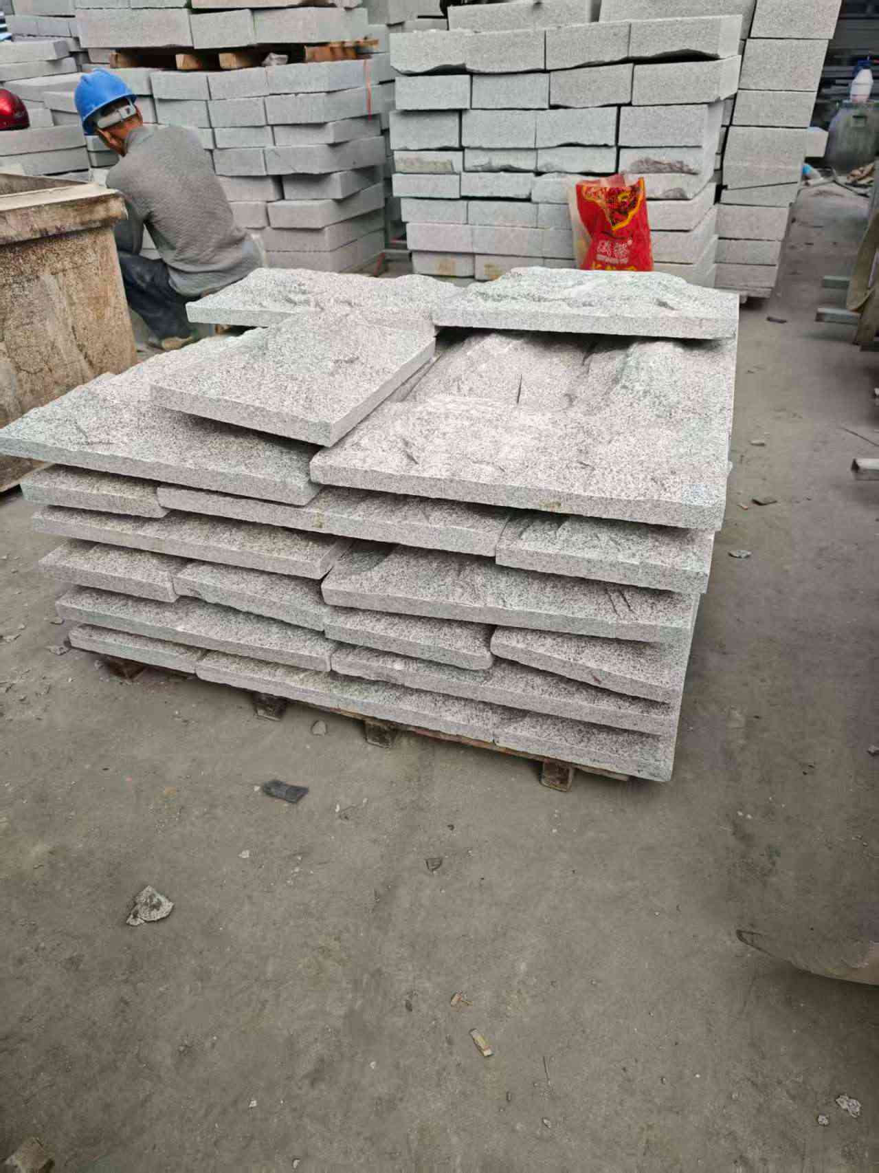 株洲芝麻白蘑菇石，自然面