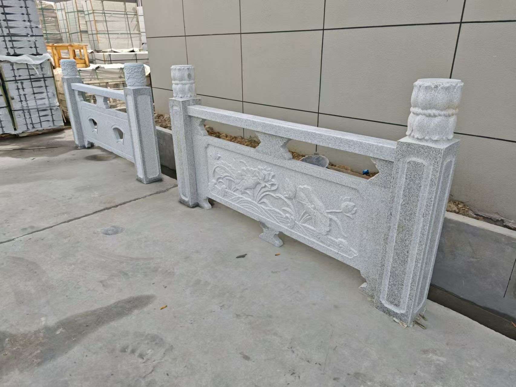 株洲芝麻白河道栏杆 石材栏杆