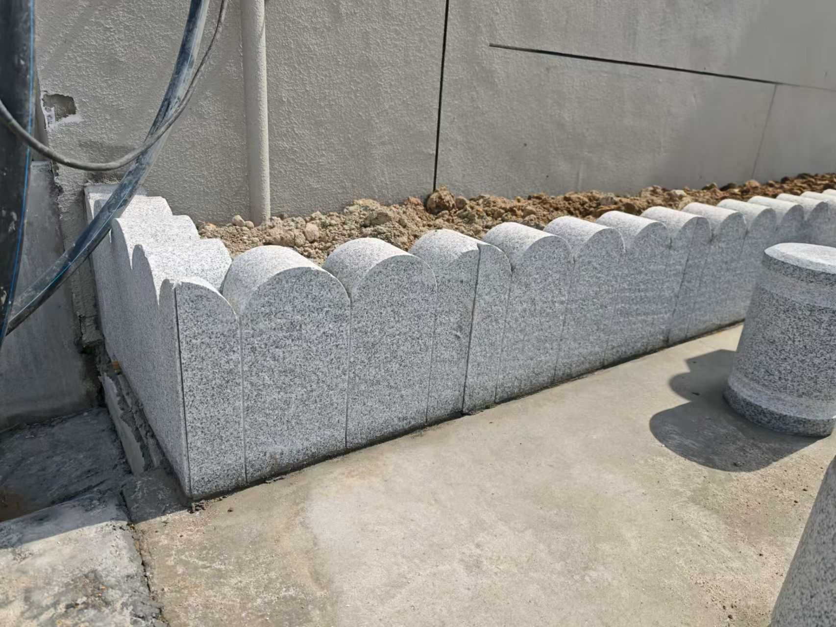 株洲芝麻白花边石  围边石