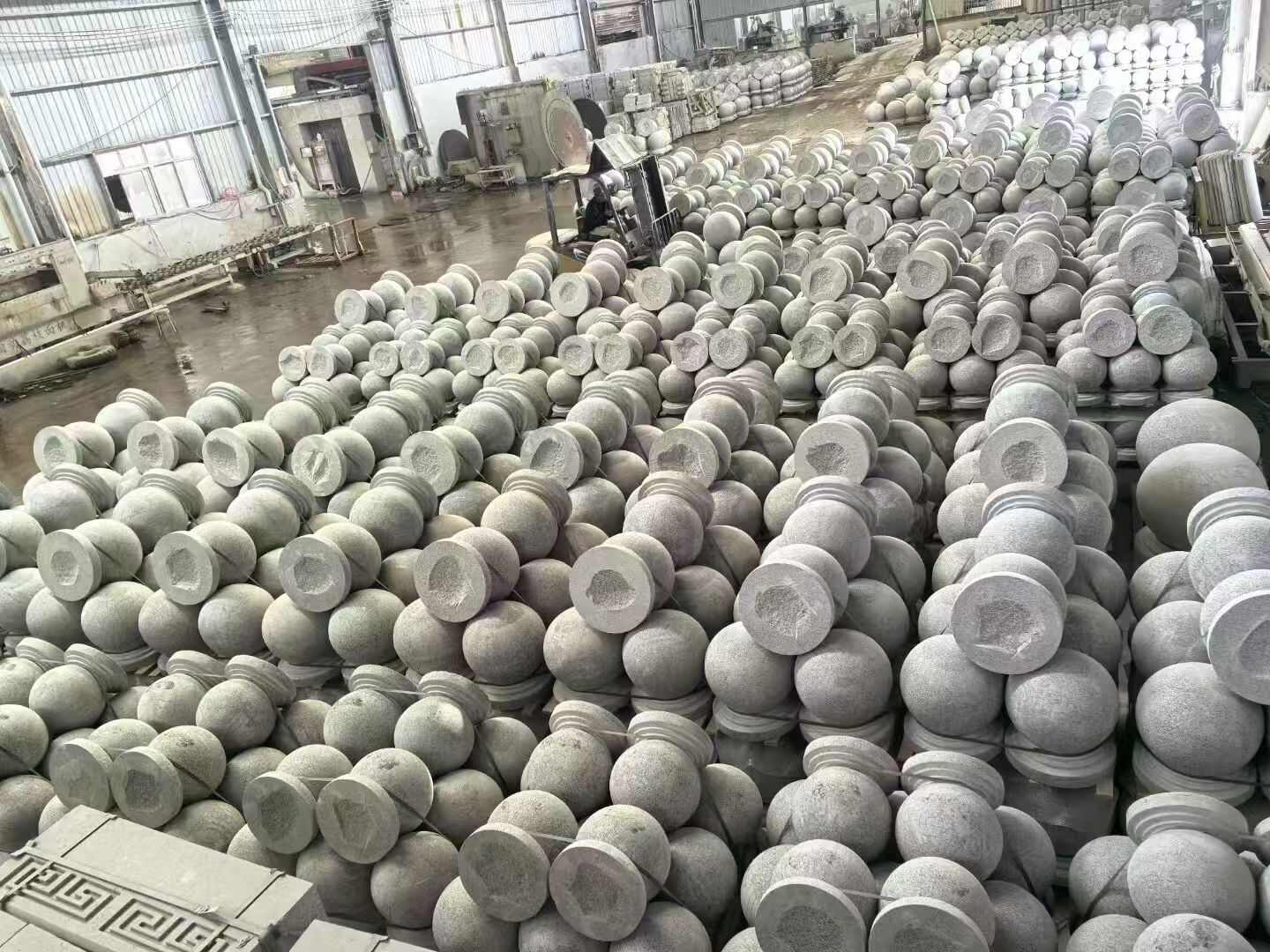 株洲芝麻白圆球 石球 挡车球